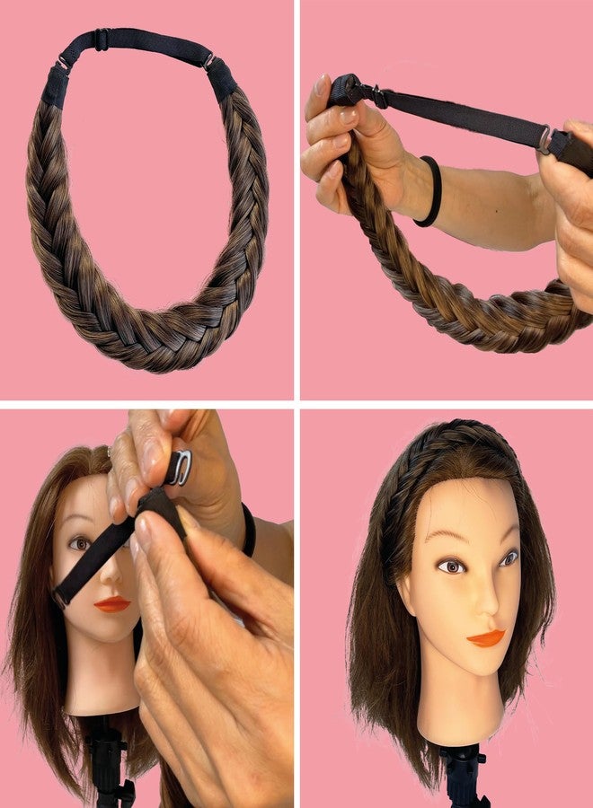 كايشا طوق شعر مضفر من CAISHA من PRETTYSHOP، إكسسوارات شعر، لون بني فاتح مع خصلات شقراء فاتحة، HZ208 - Image 5